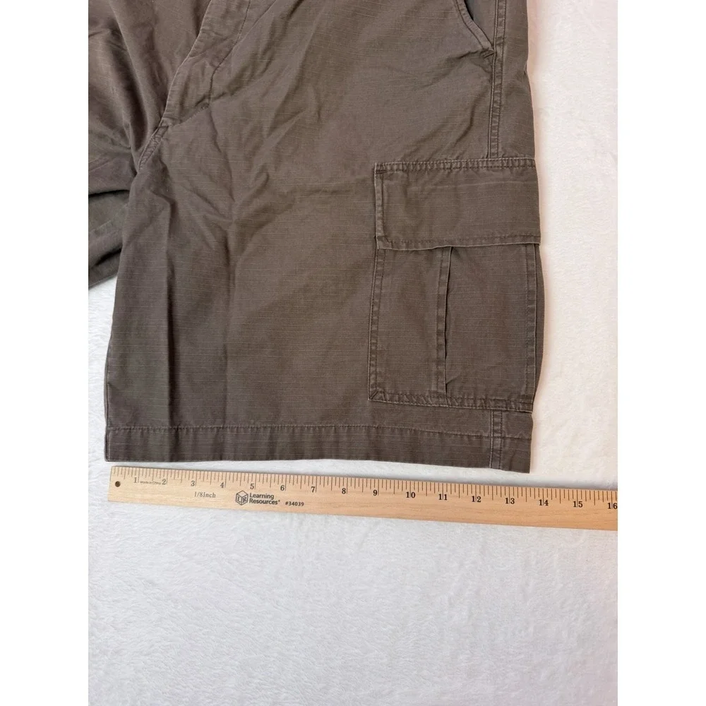 Vintage Y2K Field Gear Brown Ripstop Cargo Shorts Size 38 Utility